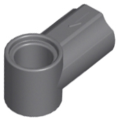 Technic Axle and Pin Connector Angled #1 in Dark Bluish Gray