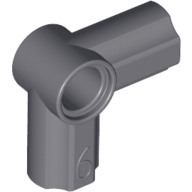Technic Axle and Pin Connector Angled #6 - 90° in Dark Bluish Gray