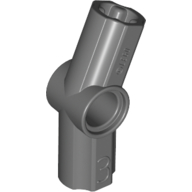 Technic Axle and Pin Connector Angled #3 - 157.5° in Dark Bluish Gray