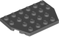 Wedge Plate 4 x 6 Cut Corners in Dark Bluish Gray
