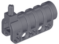 Launcher, Technic Competition Cannon, Round Bottom with Same Color Ends in Dark Bluish Gray