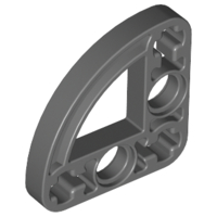 Technic Beam 3 x 3 L-Shape with Quarter Ellipse Thin in Dark Bluish Gray