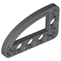 Technic Beam 3 x 5 L-Shape with Quarter Ellipse Thin in Dark Bluish Gray
