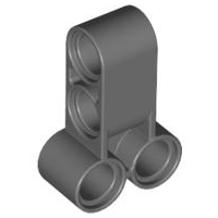 Technic Pin Connector Perpendicular Long in Dark Bluish Gray