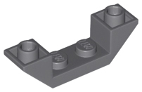 Brick Sloped Inverted 45° 4 x 1 Double with 1 x 2 Recessed in Dark Bluish Gray