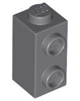 Brick Special 1 x 1 x 1 2/3 with Studs on 1 Side in Dark Bluish Gray