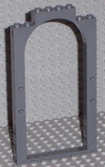 Door Frame Arched 1 x 8 x 12 in Dark Bluish Gray