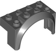 Wheel Arch, Mudguard 4 x 2 x 2 1/2 in Dark Bluish Gray