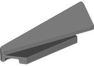 Brick Wedged, Sloped 1 x 5 x 1 1/3 Left in Dark Bluish Gray