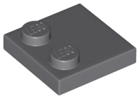 Plate Special 2 x 2 with Only 2 studs in Dark Bluish Gray