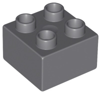 Duplo Brick 2 x 2 in Dark Bluish Gray