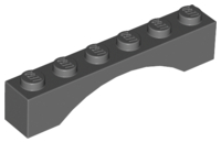 Brick Arch 1 x 6 in Dark Bluish Gray