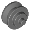 Wheel Centre Small with Stub Axles (Pulley Wheel) in Dark Bluish Gray