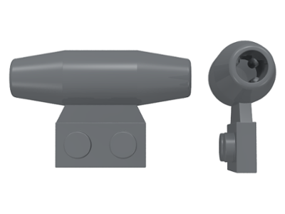 Engine - Smooth, Small 1 x 2 Side Plate [With Axle Holders] in Dark Bluish Gray