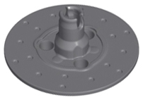 Brake Disc with CV Ball Joint in Dark Bluish Gray