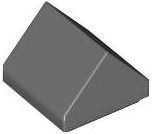 Brick Sloped Double 45° 1 x 1 in Dark Bluish Gray