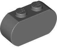 Brick Curved 3 x 1 Round Ends in Dark Bluish Gray