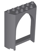 Panel 2 x 6 x 6 with Gothic Arch in Dark Bluish Gray