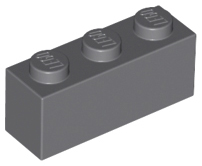 Brick 1 x 3 in Dark Bluish Gray