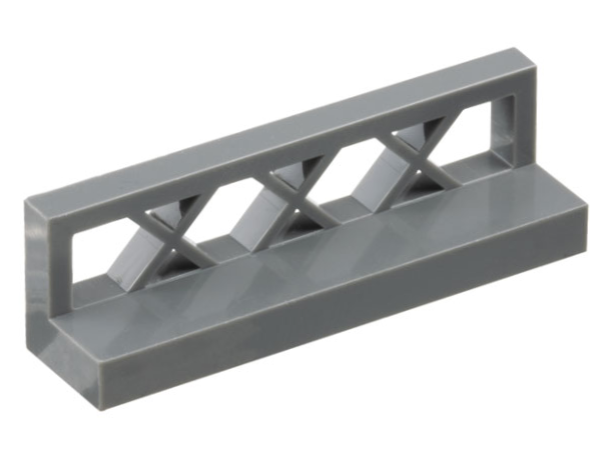 Fence Lattice 1 x 4 x 1 in Dark Bluish Gray