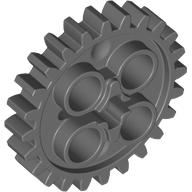 Technic Gear 24 Tooth [New Style with Single Axle Hole] in Dark Bluish Gray