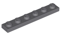 Plate 1 x 6 in Dark Bluish Gray