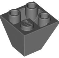 Brick Sloped Inverted 45° 2 x 2 Double Convex in Dark Bluish Gray