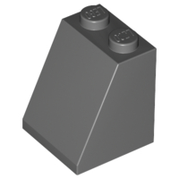 Brick Sloped 65° 2 x 2 x 2 with Bottom Tube in Dark Bluish Gray
