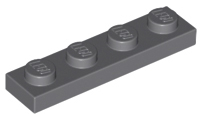 Plate 1 x 4 in Dark Bluish Gray