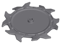 Technic Circular Saw Blade with Hole in Dark Bluish Gray