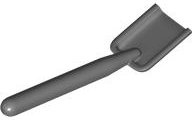 Equipment Shovel [Rounded Handle End] in Dark Bluish Gray