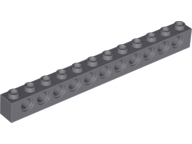 Technic Brick 1 x 12 [11 Pin Holes] in Dark Bluish Gray