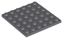 Plate 6 x 6 in Dark Bluish Gray