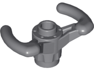 Technic Steering Wheel Pilot's Yoke [Open Stud, Axle Hole with X Opening] in Dark Bluish Gray