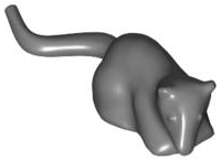 Animal, Rodent, Rat / Mouse [Plain] in Dark Bluish Gray