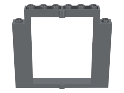 Door Frame 2 x 8 x 6 Swivel without Bottom Notches in Dark Bluish Gray