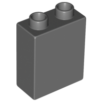 Duplo Brick 1 x 2 x 2 in Dark Bluish Gray