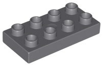 Duplo Plate 2 x 4 in Dark Bluish Gray