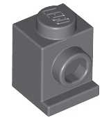 Brick Special 1 x 1 with Headlight in Dark Bluish Gray