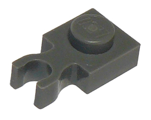 Plate Special 1 x 1 with Clip Vertical [Thin U Clip] in Dark Bluish Gray