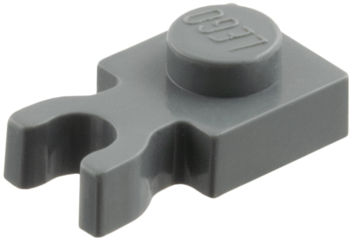 Plate Special 1 x 1 with Clip Vertical [Thick U Clip] in Dark Bluish Gray