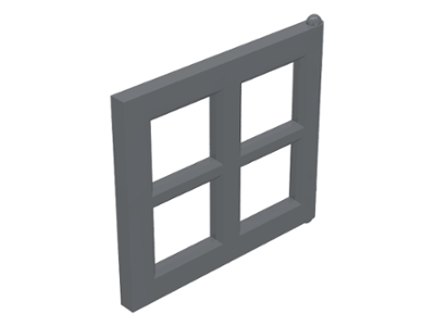 Window 2 x 4 x 3 Pane in Dark Bluish Gray