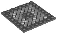 Plate Special 8 x 8 with Grille [Hole in Center] in Dark Bluish Gray