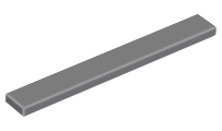 Tile 1 x 8 with Groove in Dark Bluish Gray