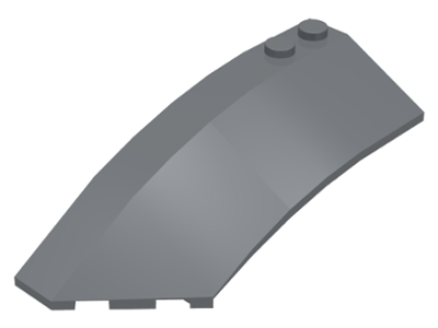 Brick Wedged, Curved 8 x 3 x 2 Open Left in Dark Bluish Gray