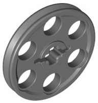 Technic Wedge Belt Wheel [aka Pulley] in Dark Bluish Gray