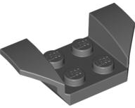 Mudguard 2 x 4 with 2 x 2 Studs and Flared Wings in Dark Bluish Gray