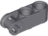 Technic Axle and Pin Connector Perpendicular 3L with 2 Pin Holes in Dark Bluish Gray