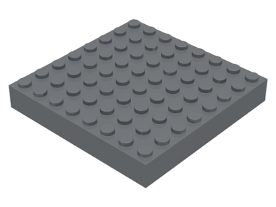 Brick 8 x 8 in Dark Bluish Gray