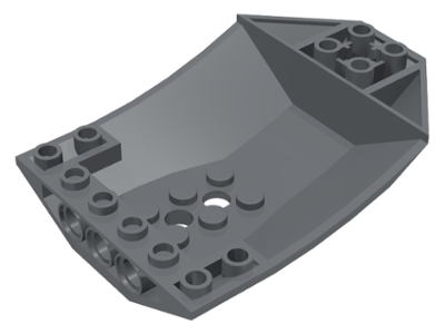 Brick Wedged, Curved Inverted 8 x 6 x 2 Cockpit in Dark Bluish Gray